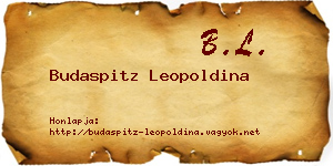 Budaspitz Leopoldina névjegykártya